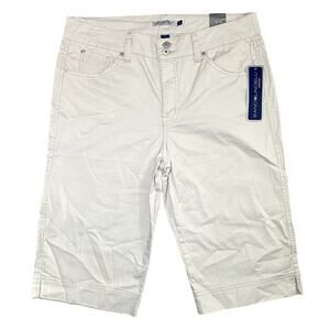 Bandolino Blu - Ivory Stretch Bermuda Shorts - Size 14